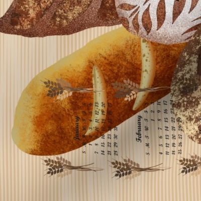 Bread Calendar 2024 Tea Towel
