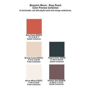 Rosy Peach Color Palette Benjamin Moore Color Preview Collection