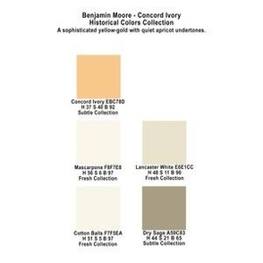 Concord Ivory Color Palette Benjamin Moore Historical Colors Collection