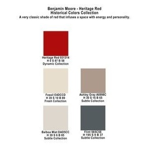 Heritage Red Color Palette Benjamin Moore Historical Colors Collection