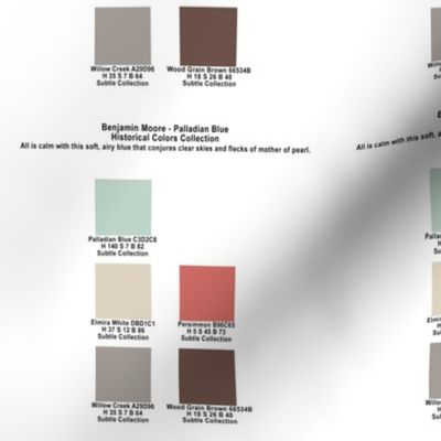 Palladian Blue Color Palette Benjamin Moore Historical Colors Collection