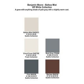 Balboa Mist Color Palette Benjamin Moore Off White Collection