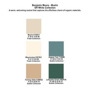 Muslin Color Palette Benjamin Moore Off White Collection