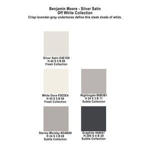 Silver Satin Color Palette Benjamin Moore Off White Collection