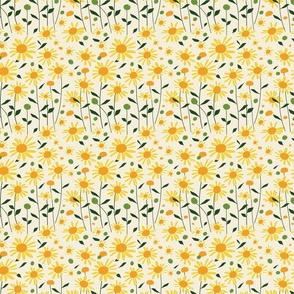 Warm Daisies-Tile Pattern