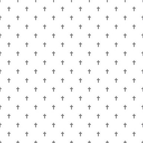 1xSmall Scale-Crosses - Gray on a White Unprinted Background