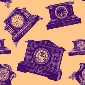 MANTLE CLOCKS LARGE - IT'S TIME COLLECTION (PURPLE)