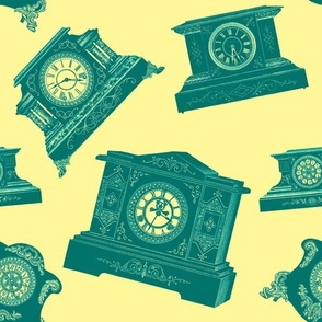 MANTLE CLOCKS LARGE - IT'S TIME COLLECTION (TEAL)