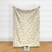 BOHO ABSTRACT SHAPES LEOPARD PRINT YELLOW BEIGE NEUTRAL