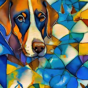 watercolor dog's portrait