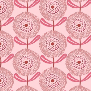 medium retro geometric flowers pastel pink