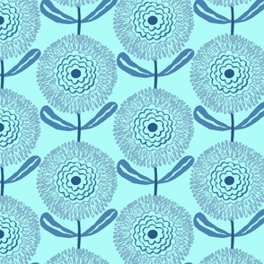medium retro geometric flowers pastel blue