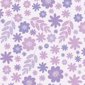 Light Purple Airy Wildflower Meadow Pattern
