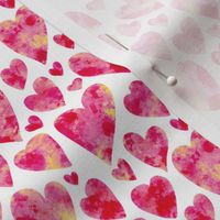 Pink  Valentine Heart  Watercolor