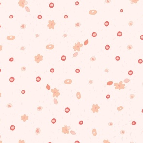 peach palette mini floral dot