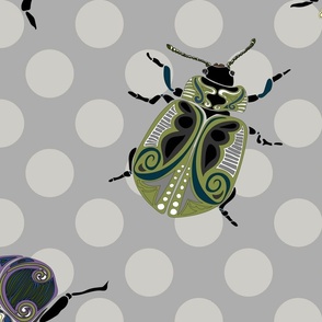 beetle pattern on gray dot