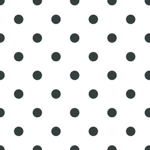 Forest green polka dots