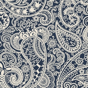 Timeless, intricate paisley pattern large
