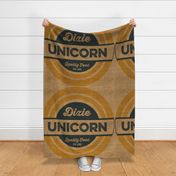 Dixie Unicorn Quality Feed 50 lbs Burlap Vintage Feed Sack Design