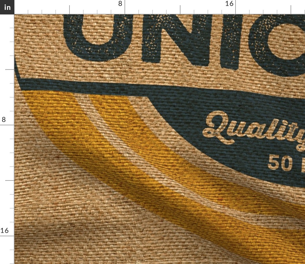 Dixie Unicorn Quality Feed 50 lbs Burlap Vintage Feed Sack Design