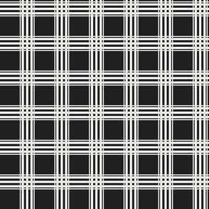 Plaid monochrome black - 3”