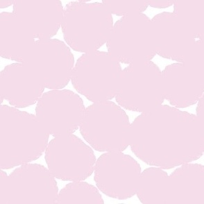 Small Pastel lavender baby pink and white Overlapping Abstract Polka Dots - pink White Geometric - Modern Graphic artistic brush stroke spots - Minimal Trendy Scandi Style Circles