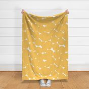 Happy dots - Large Samoan Sun and white Overlapping Abstract Polka Dots - yellow White Geometric - Modern Graphic artistic brush stroke spots - Minimal Trendy Scandi Style Circles