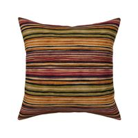 SM - Uneven hand drawn horizontal stripes in orange, red and green