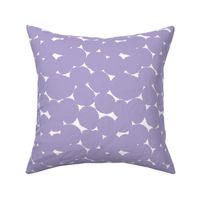 Small Digital Lavender and white Overlapping Abstract Polka Dots - lilac White Geometric - Modern Graphic artistic brush stroke spots - Minimal Trendy Scandi Style Circles