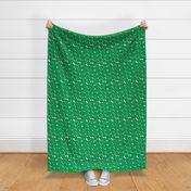 Small Kelly Green and white Overlapping Abstract Polka Dots - green White Geometric - Modern Graphic artistic brush stroke spots - Minimal Trendy Scandi Style Circles