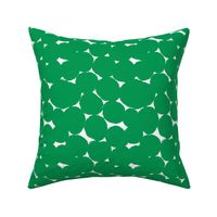 Small Kelly Green and white Overlapping Abstract Polka Dots - green White Geometric - Modern Graphic artistic brush stroke spots - Minimal Trendy Scandi Style Circles