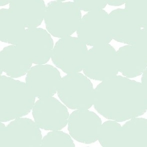 Small pastel mint and white Overlapping Abstract Polka Dots - mint green White Geometric - Modern Graphic artistic brush stroke spots - Minimal Trendy Scandi Style Circles