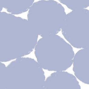 Large Soft shadow blue and white Overlapping Abstract Polka Dots - blue White Geometric - Modern Graphic artistic brush stroke spots - Minimal Trendy Scandi Style Circles