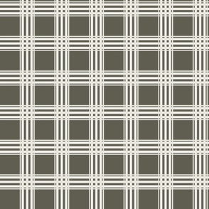 Plaid in pewter green dark - 3”