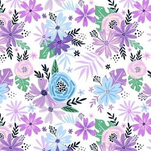 Happy Flowers (purple) Unicorn Dance coordinate, small scale