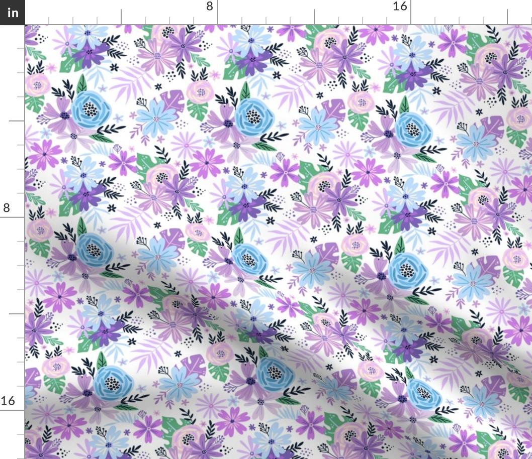 Happy Flowers (purple) Unicorn Dance coordinate, small scale
