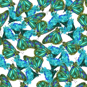 Butterfly-Teal & Green