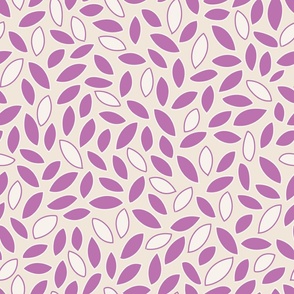 simple purple and cream all over leaf pattern