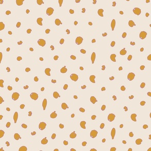 organic ochre and cream dot