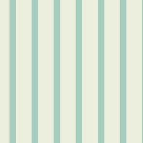 aqua/teal and cream stripe