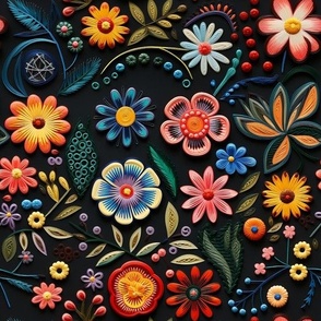 Flower embroidery