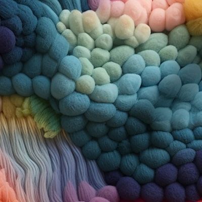 Felted wool rainbow