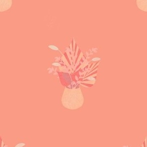 Blooming Blush: Pink and Peach Dried Floral Bouquet