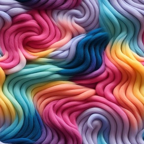 felted rainbow yarn