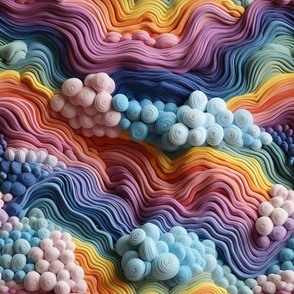 Pastel rainbow wool texture