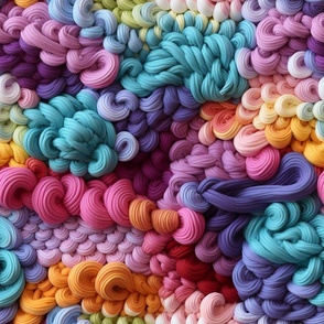 Rainbow wool texture