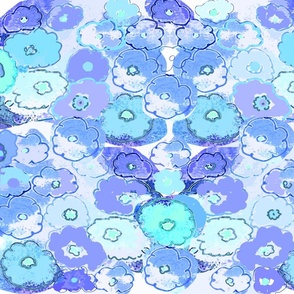 1*1* ROMANTIC BLUE FLOWERS