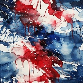 American Flag Inspired Alcohol Ink Art