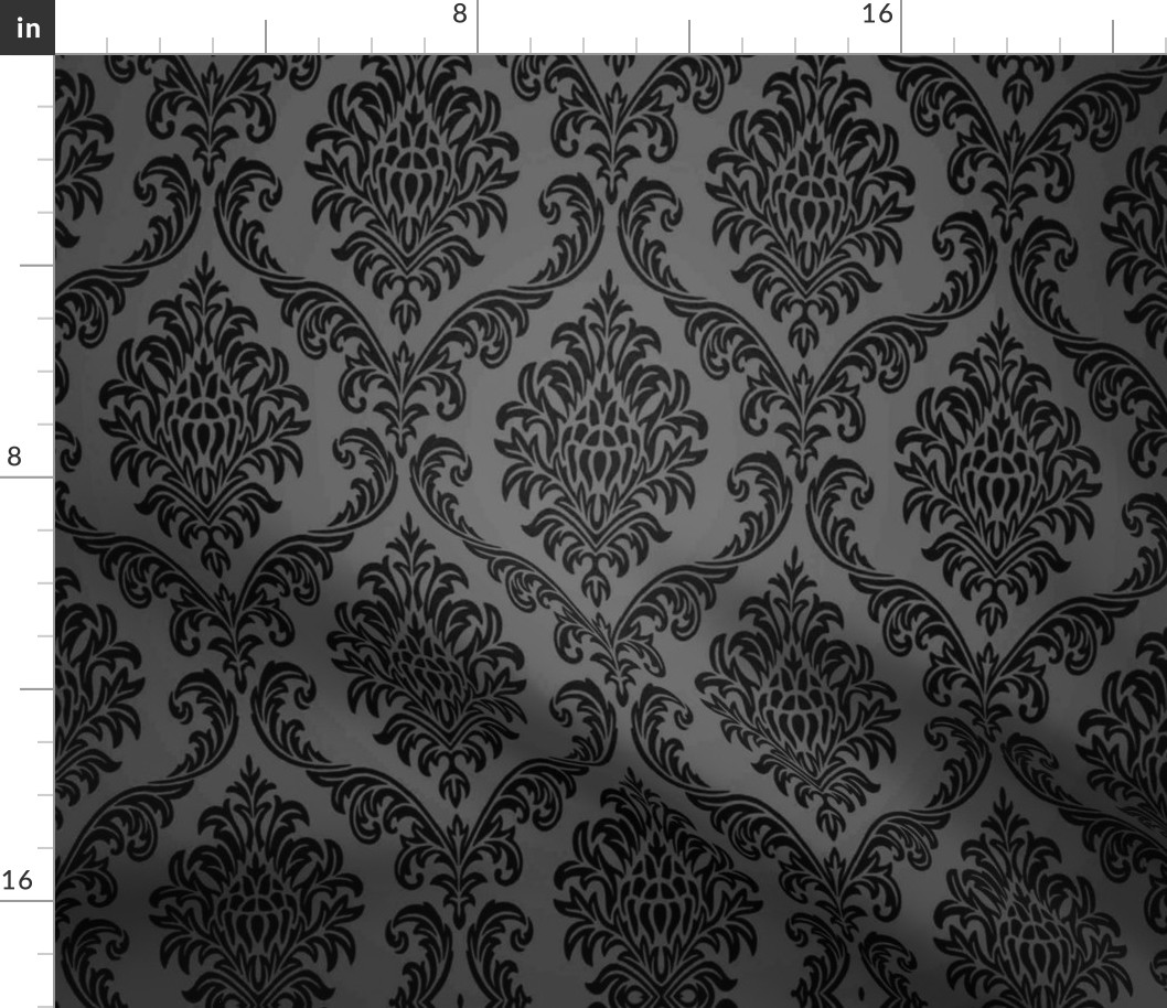 BlK depth damask