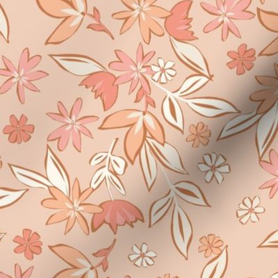 Graphic Floral Peach fuzz